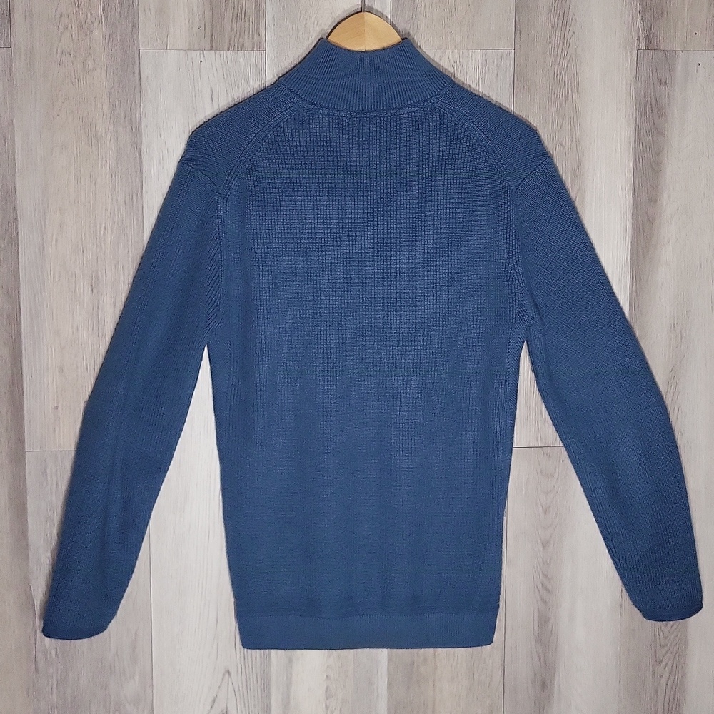 Ted Baker Mens 3 Quarter Zip Pullover Sweater Ribbed Knit Preppy Casual - Picture 7 of 7